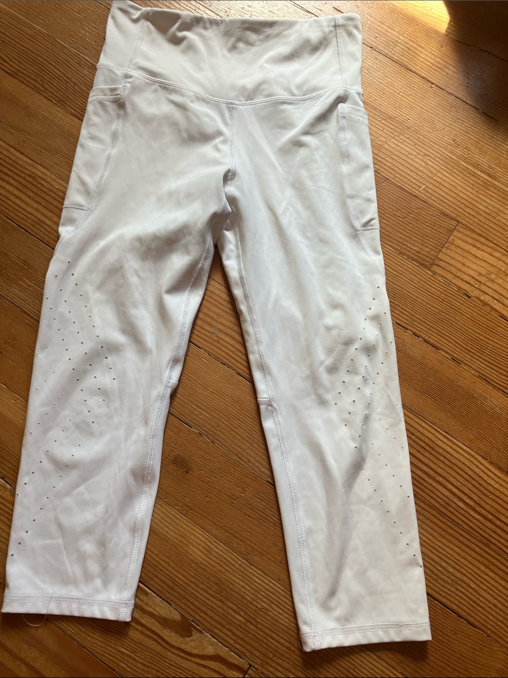 Women's High-Rise White Champion Leggings